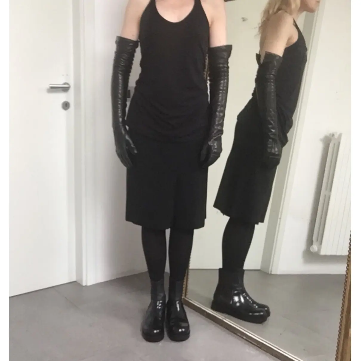 Ann Demeulemeester Leather long gloves for sale
