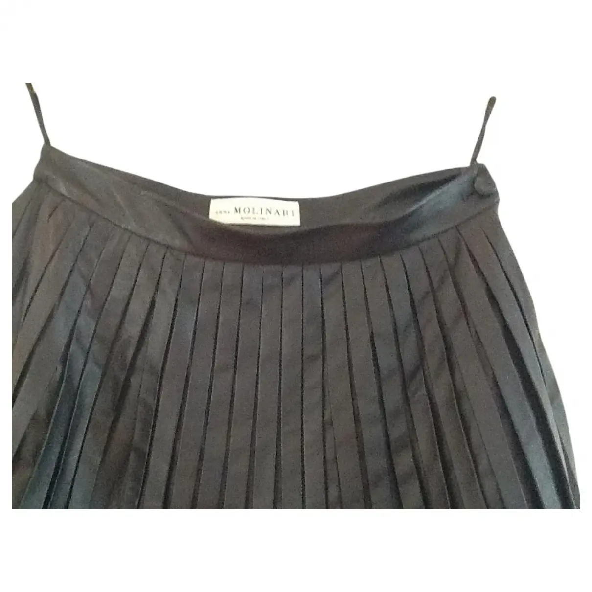 Buy Anna Molinari Leather mid-length skirt online