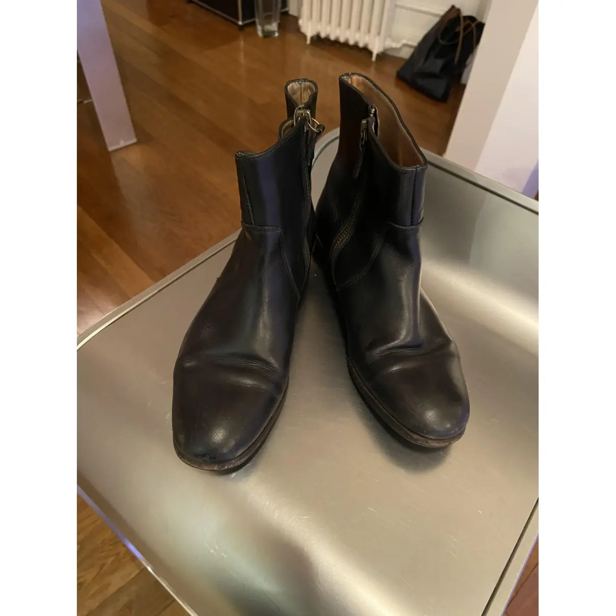 APC Leather ankle boots for sale