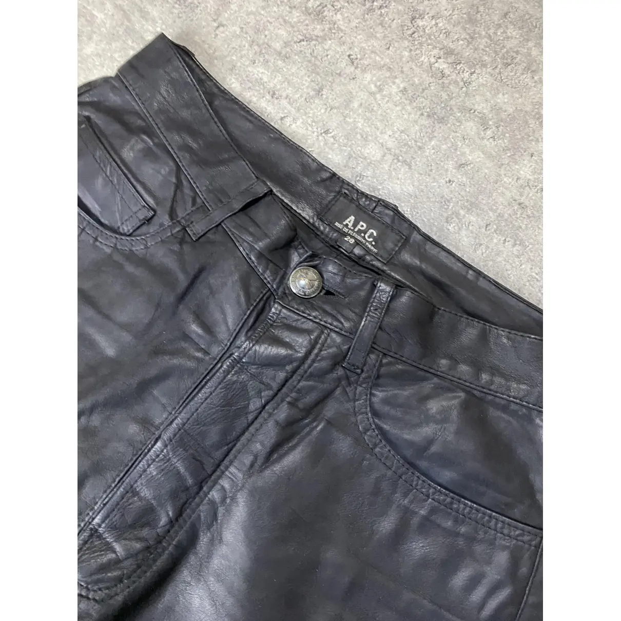 Buy APC Leather trousers online - Vintage