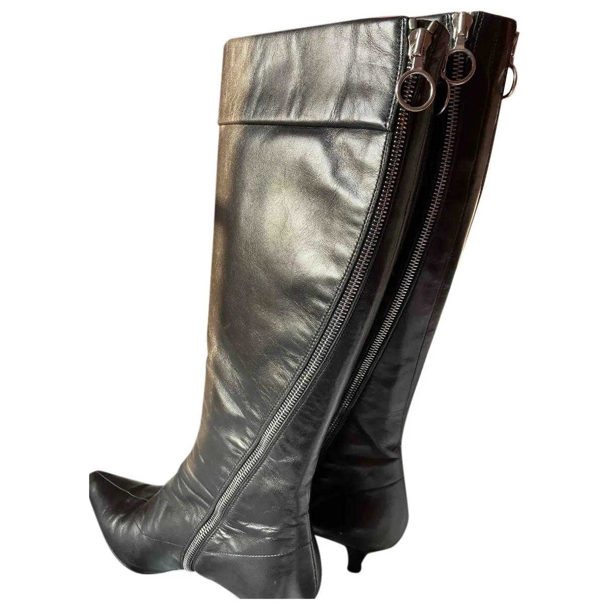 Leather boots Armani Collezioni