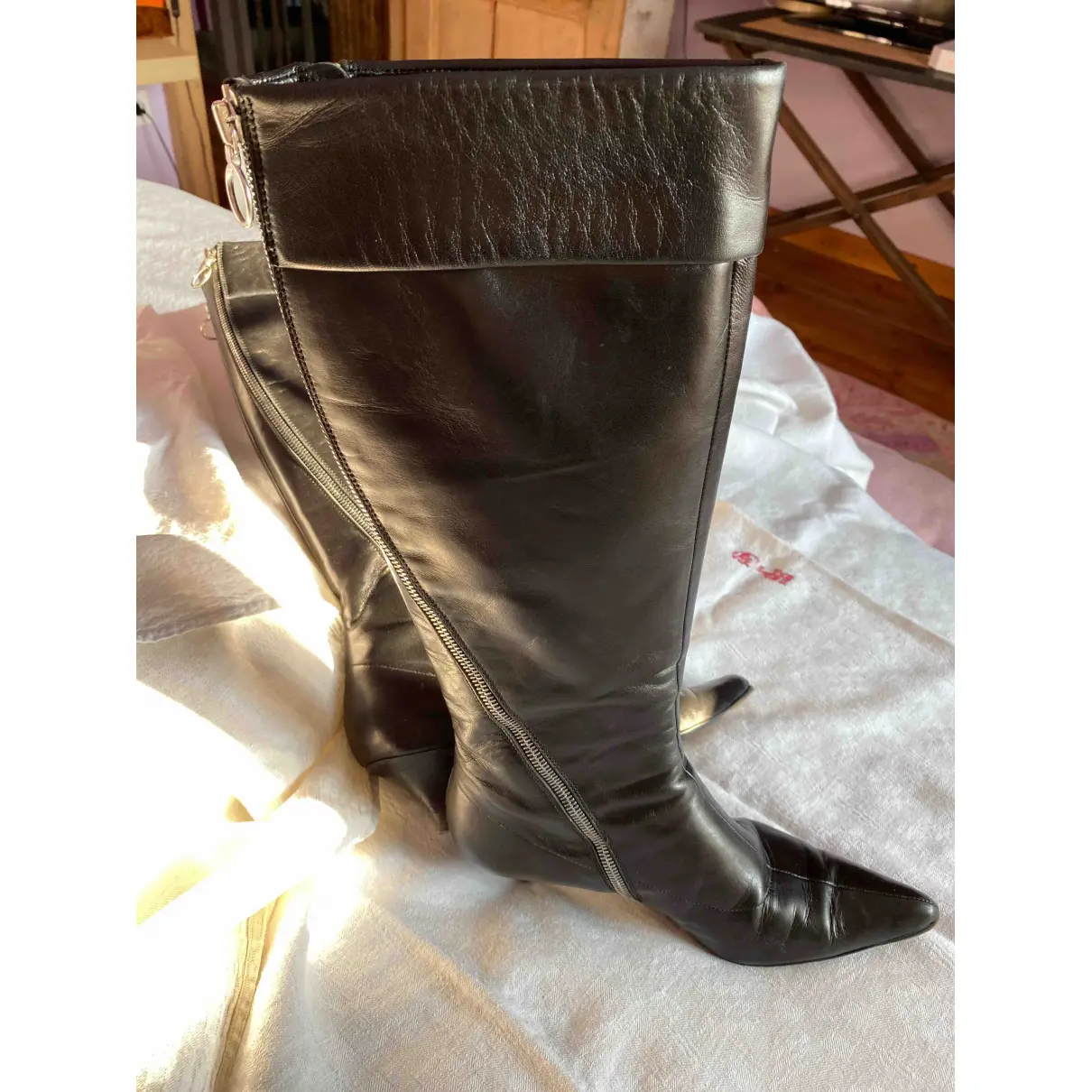 Buy Armani Collezioni Leather boots online