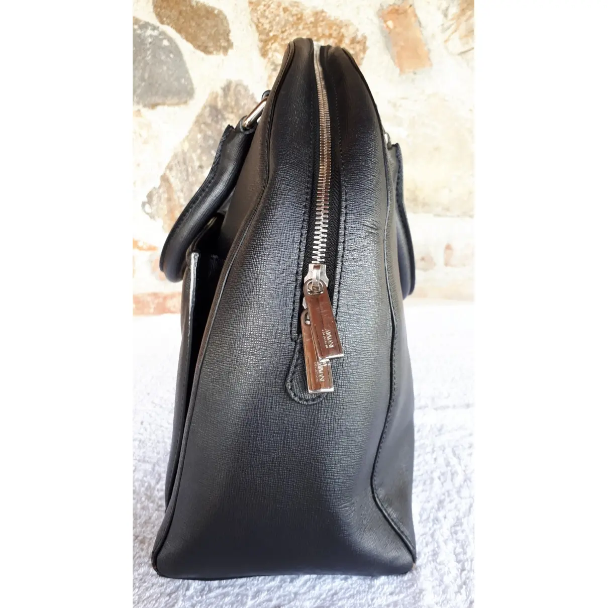 Leather handbag Armani Collezioni