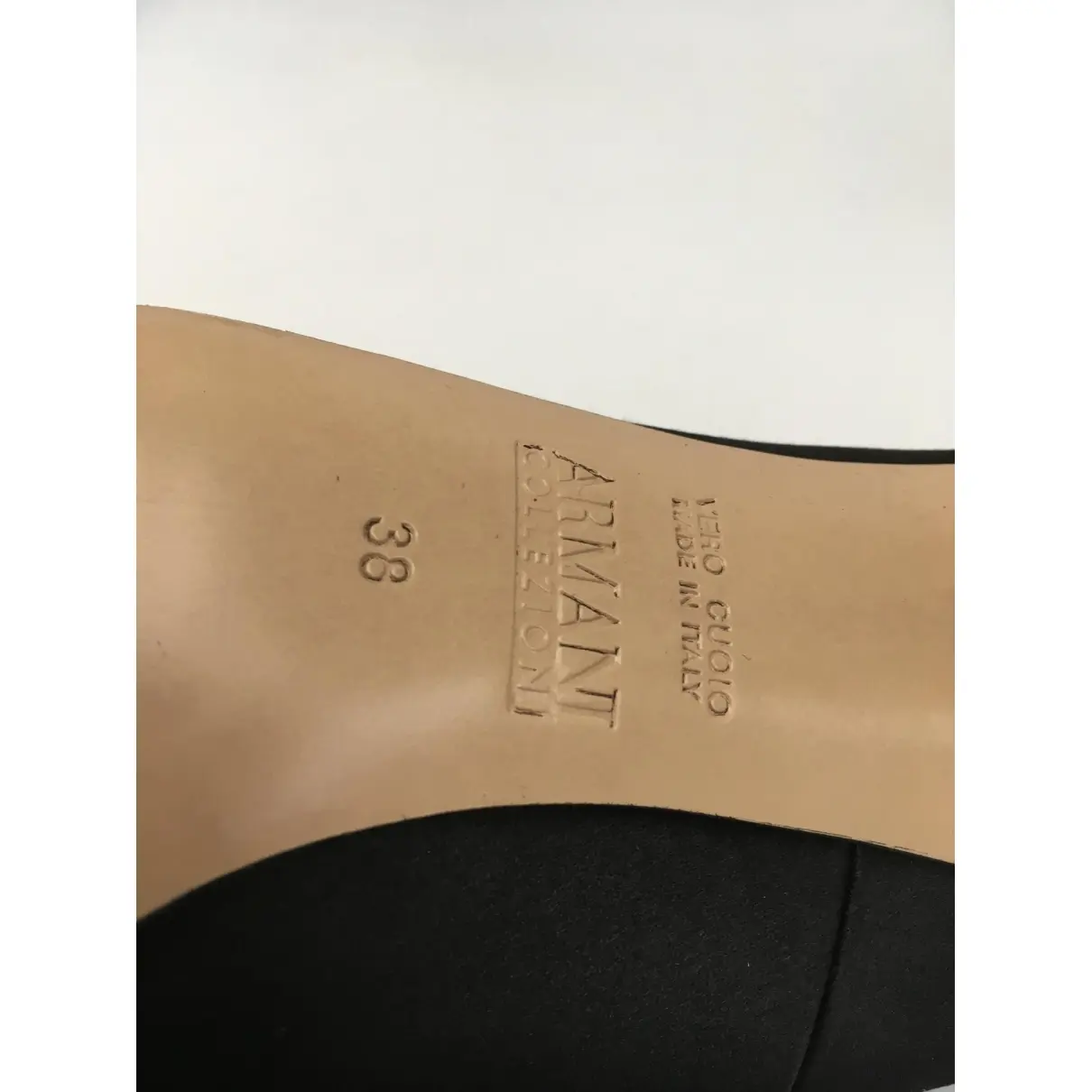 Leather heels Armani Collezioni