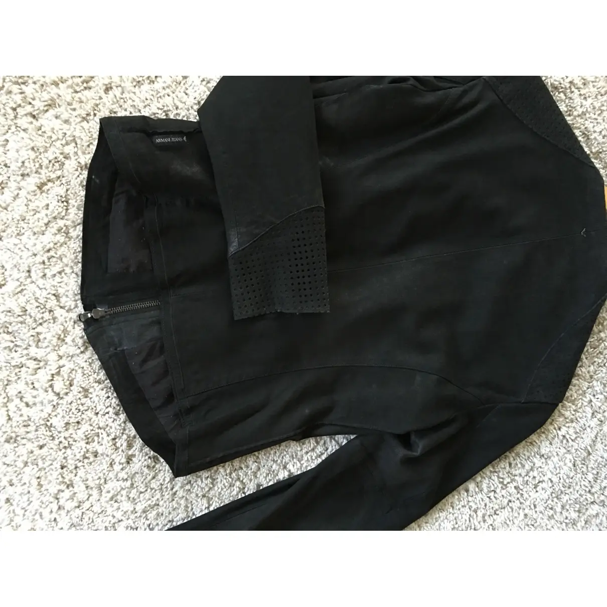Armani Jeans Leather biker jacket for sale