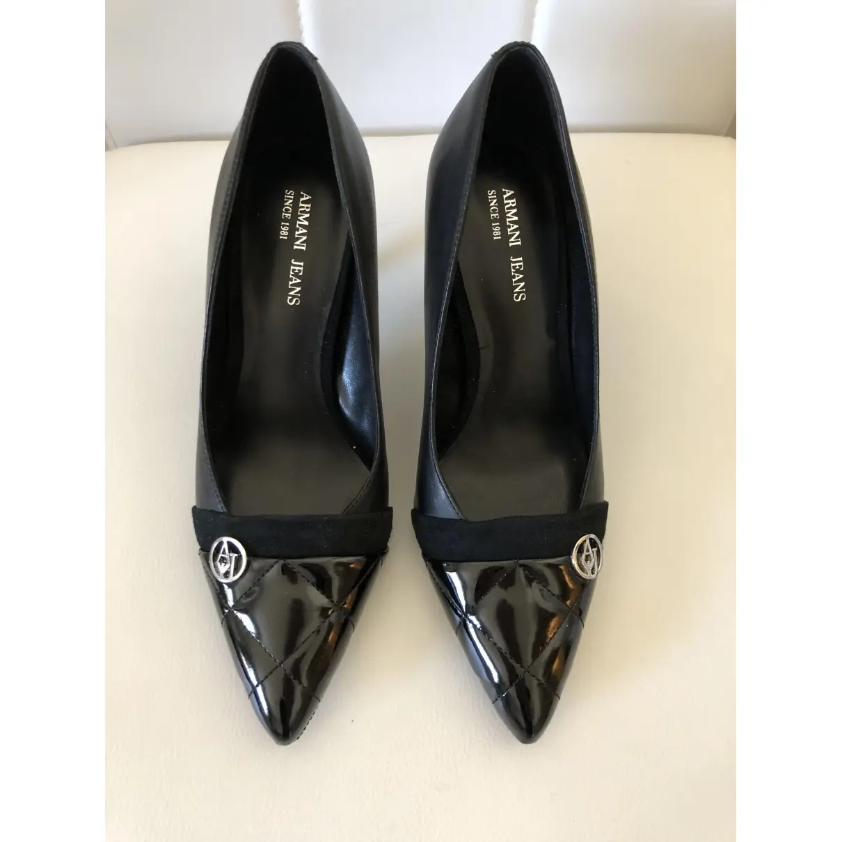 Armani Jeans Leather heels for sale