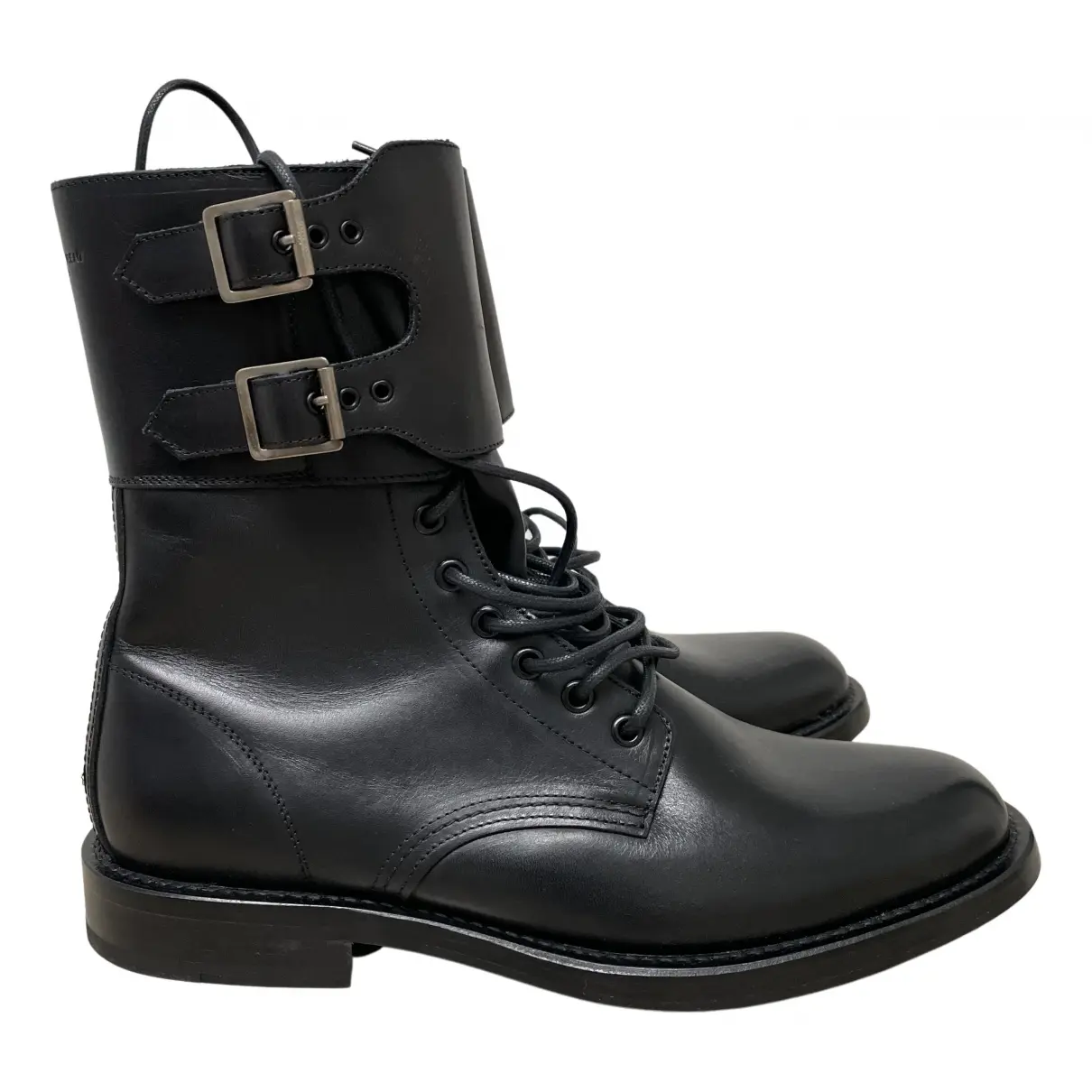 Army leather boots Saint Laurent