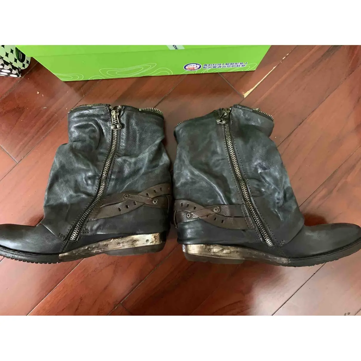A.S.98 Leather biker boots for sale