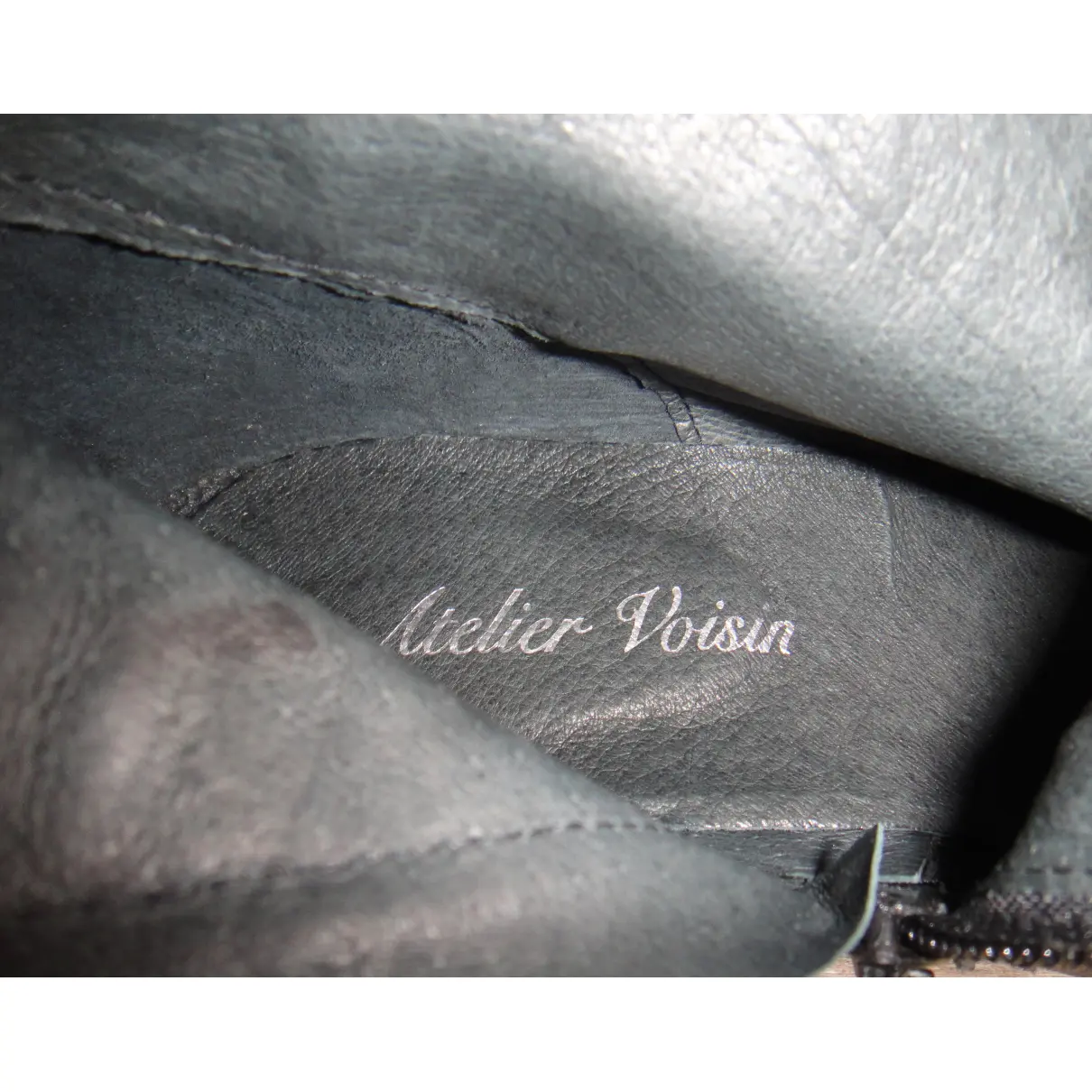 Leather biker boots Atelier Voisin