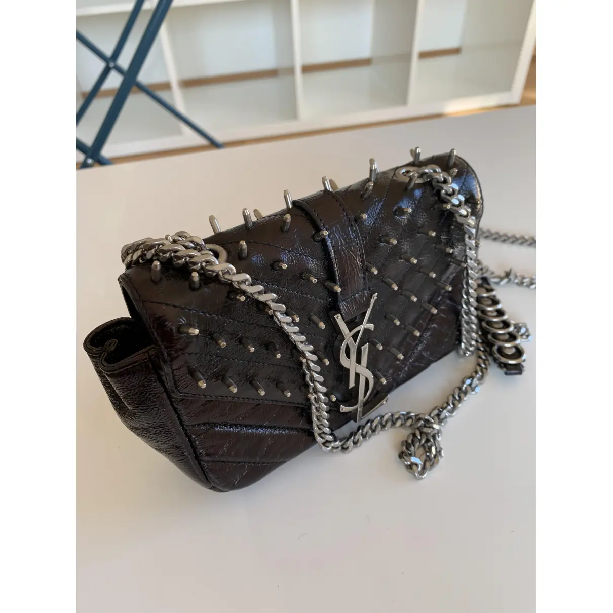 Baby monogramme leather handbag Saint Laurent