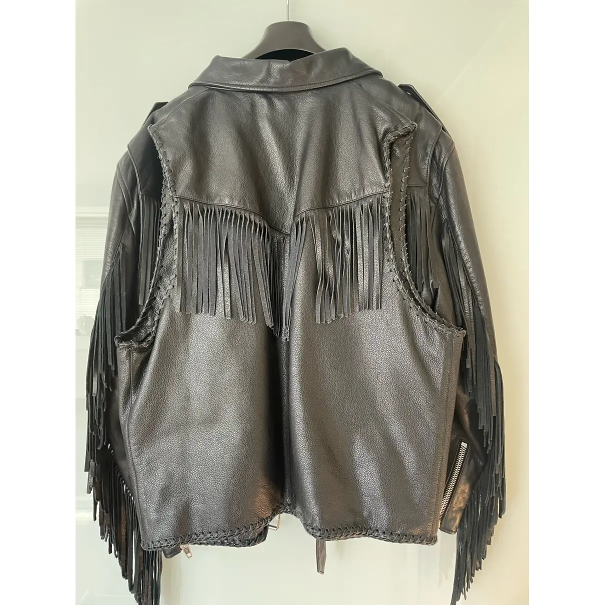 Buy Balenciaga Leather biker jacket online