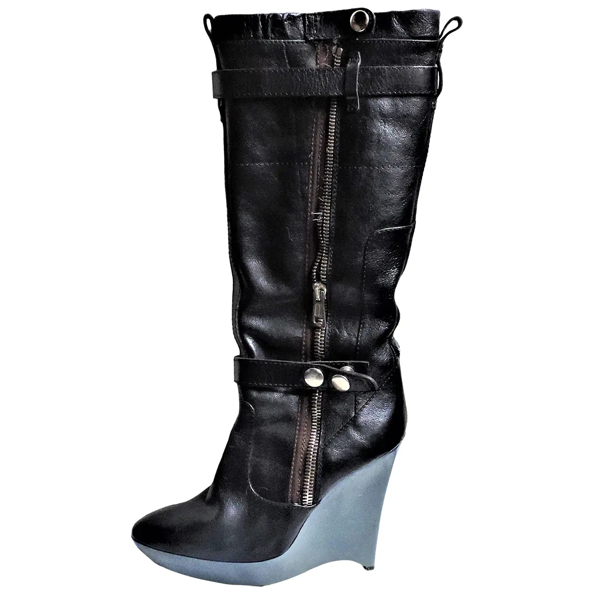 Leather snow boots Balenciaga - Vintage