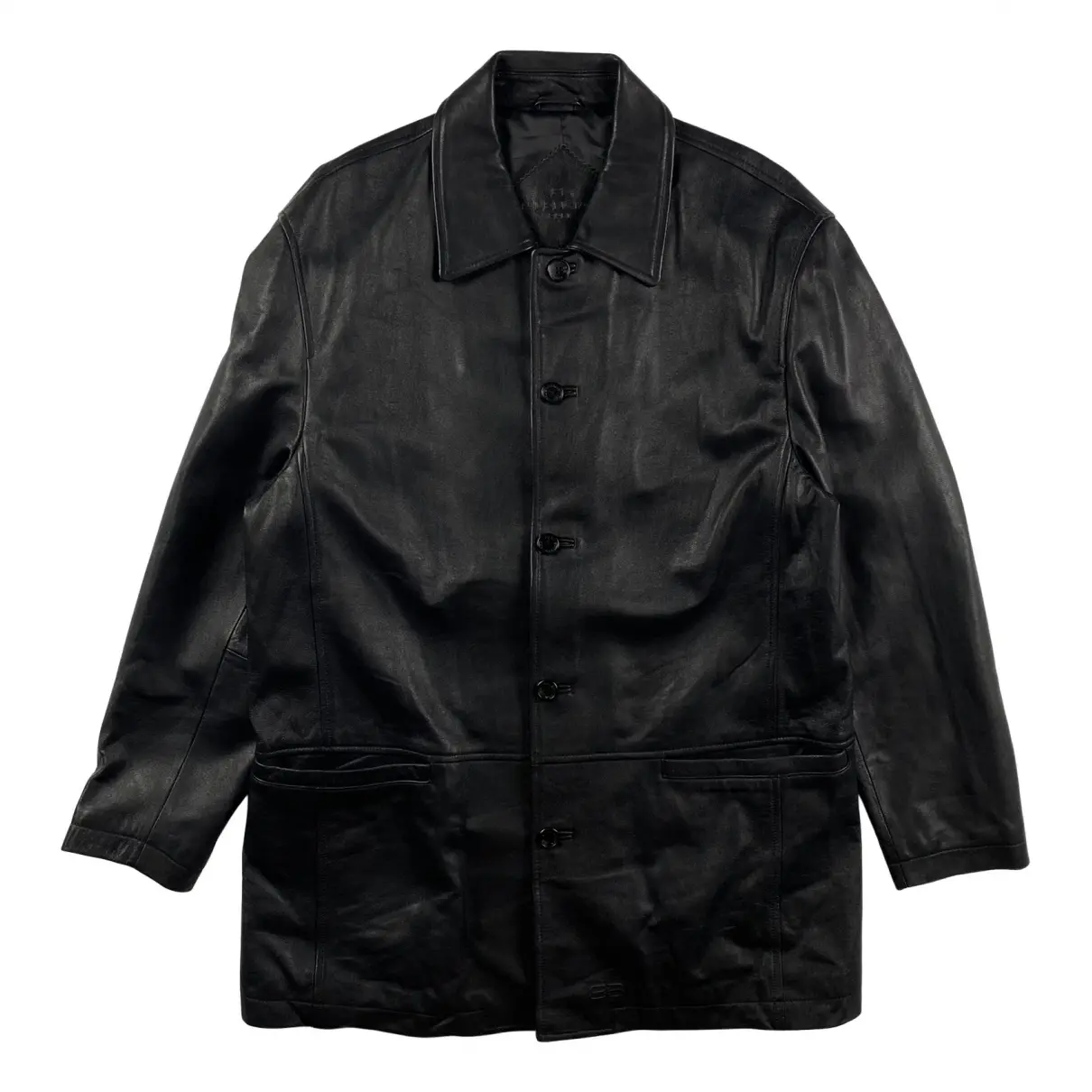 Leather coat Balenciaga - Vintage