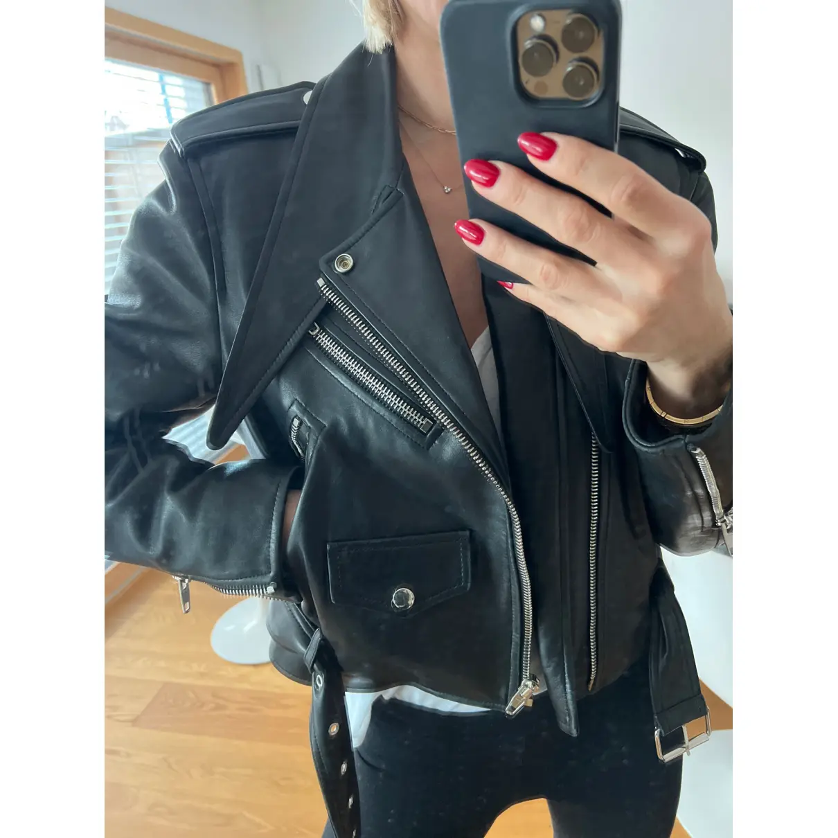 Leather short vest Balenciaga