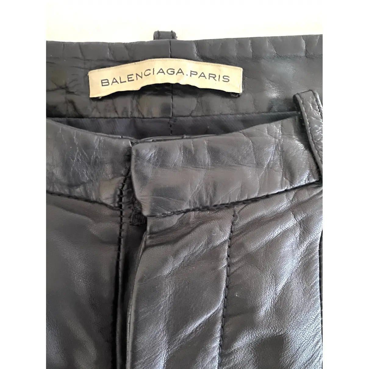 Leather trousers Balenciaga