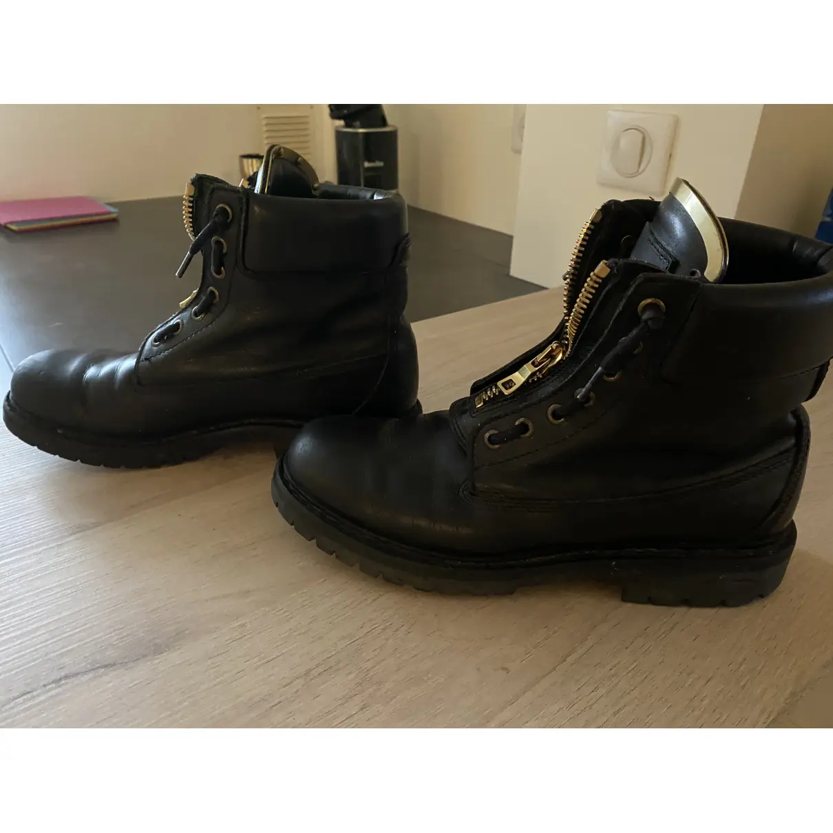 Buy Balmain Leather biker boots online