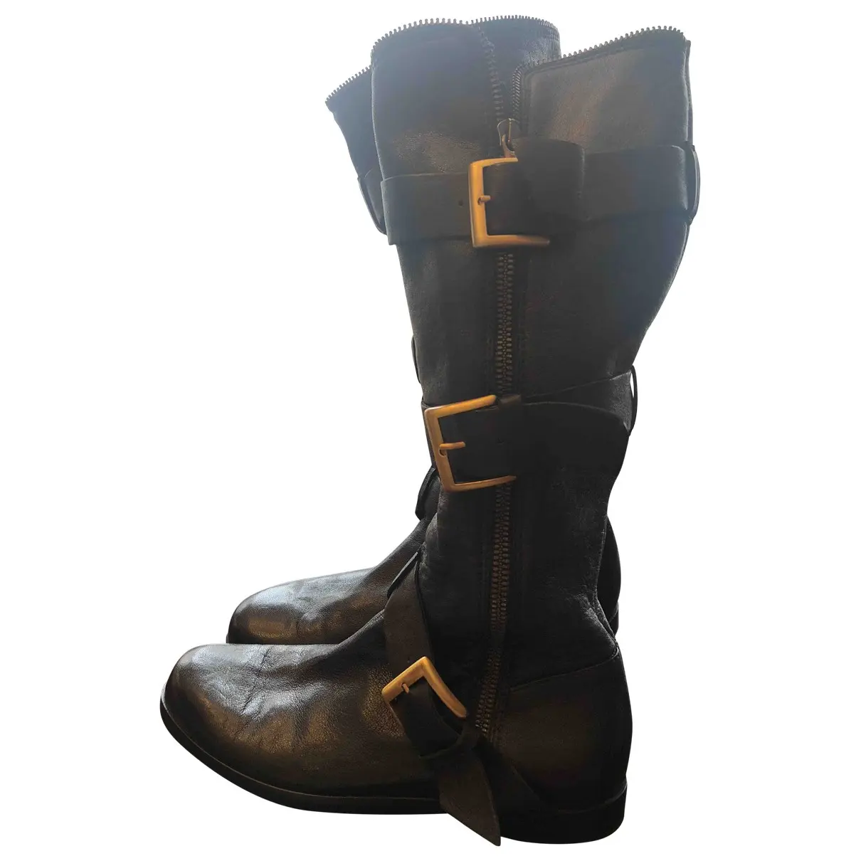 Leather riding boots Balmain