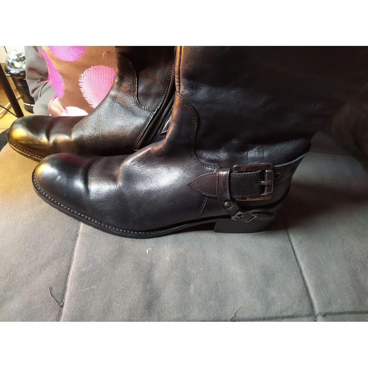 Balmain Leather riding boots for sale