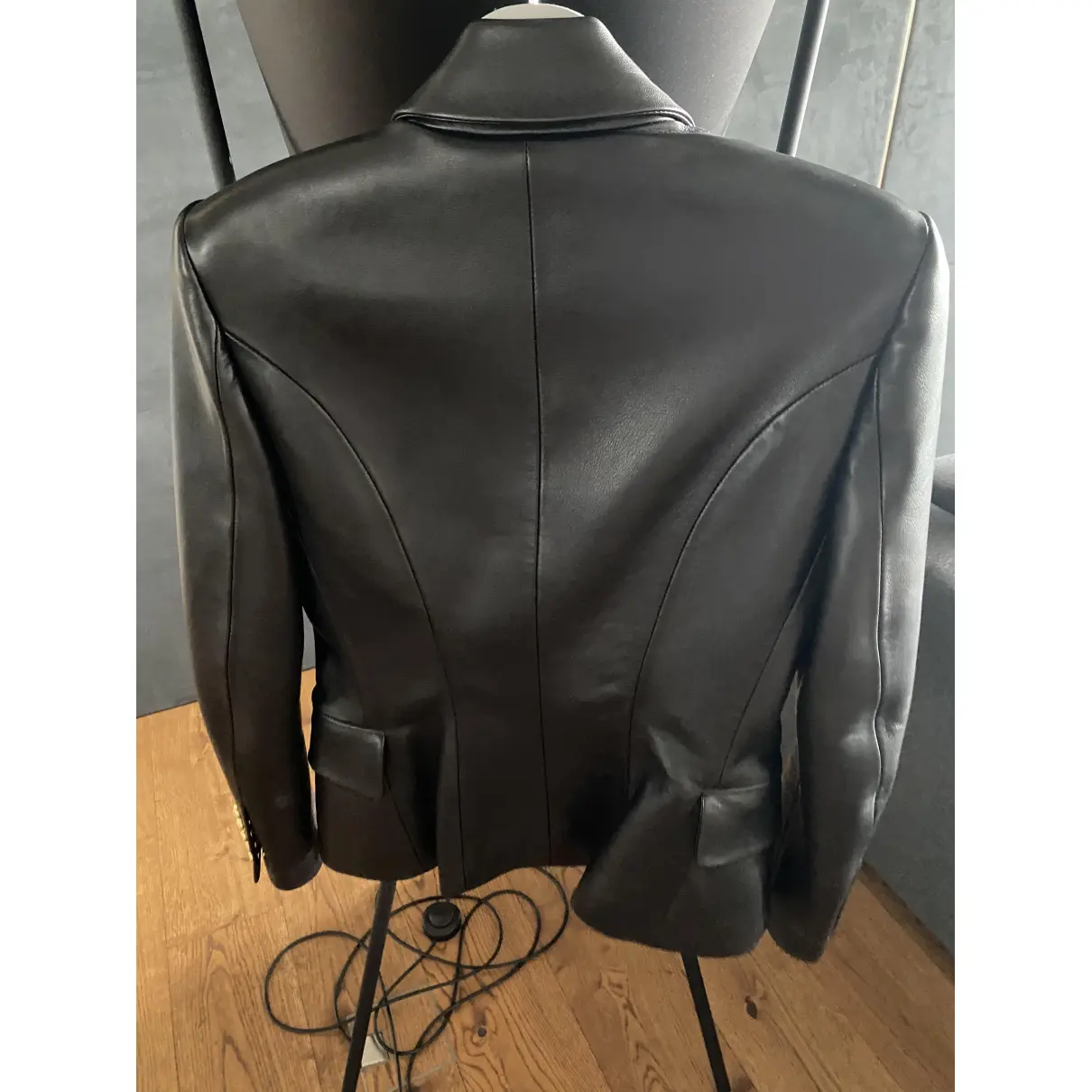 Buy Balmain Leather suit jacket online