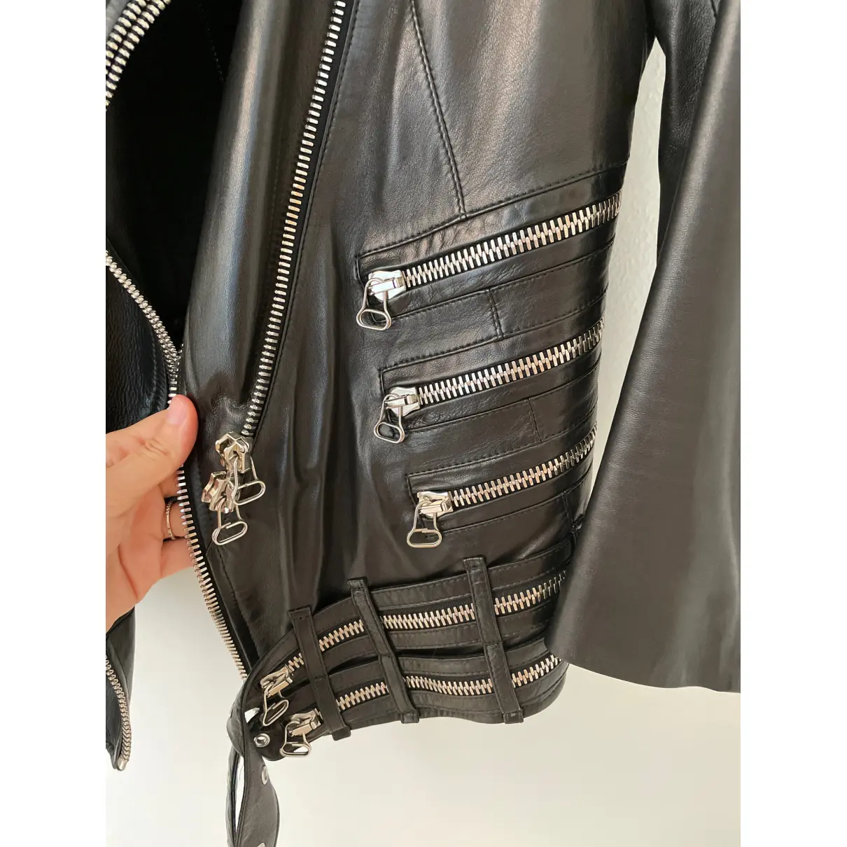 Buy Balmain Leather jacket online