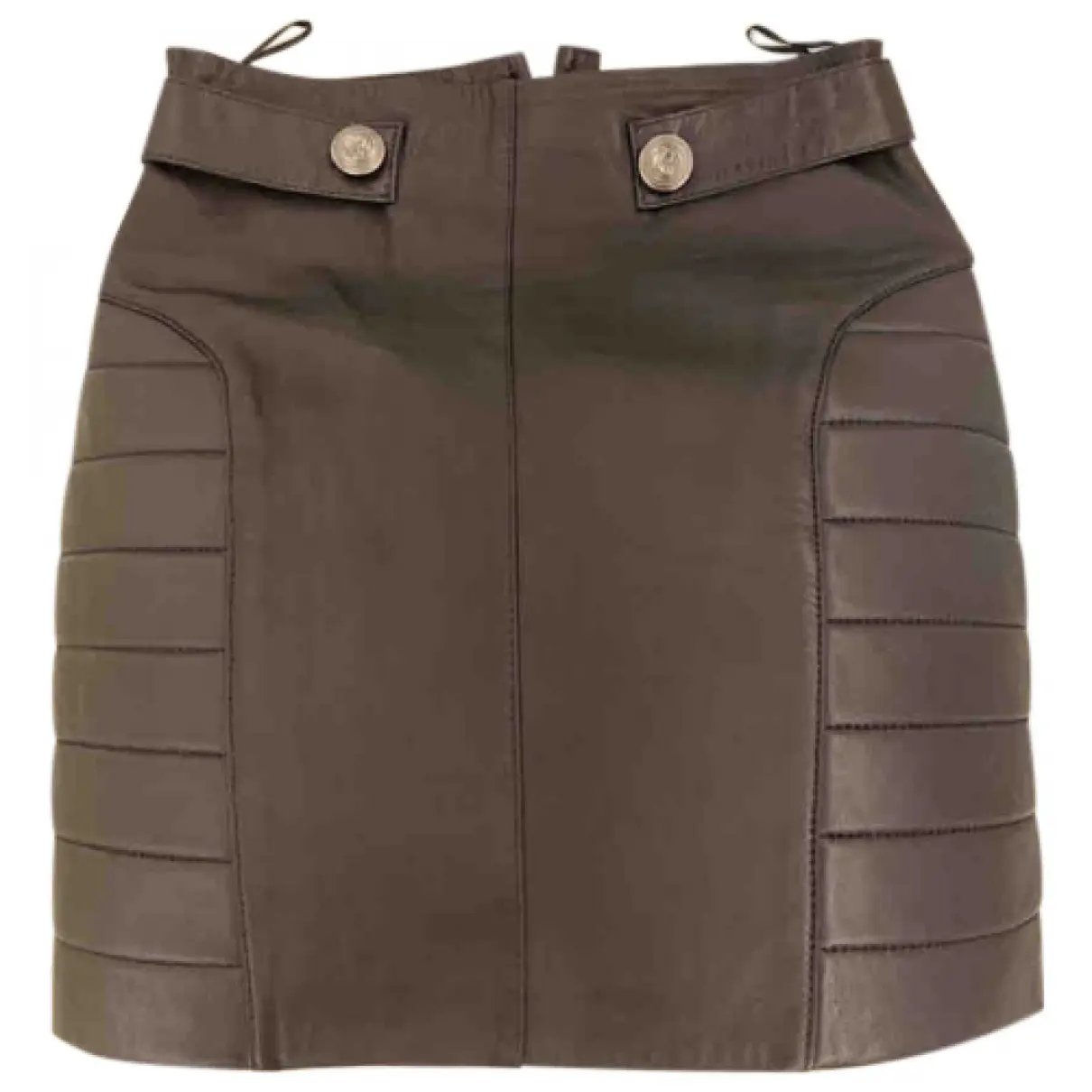 Leather mini skirt Balmain