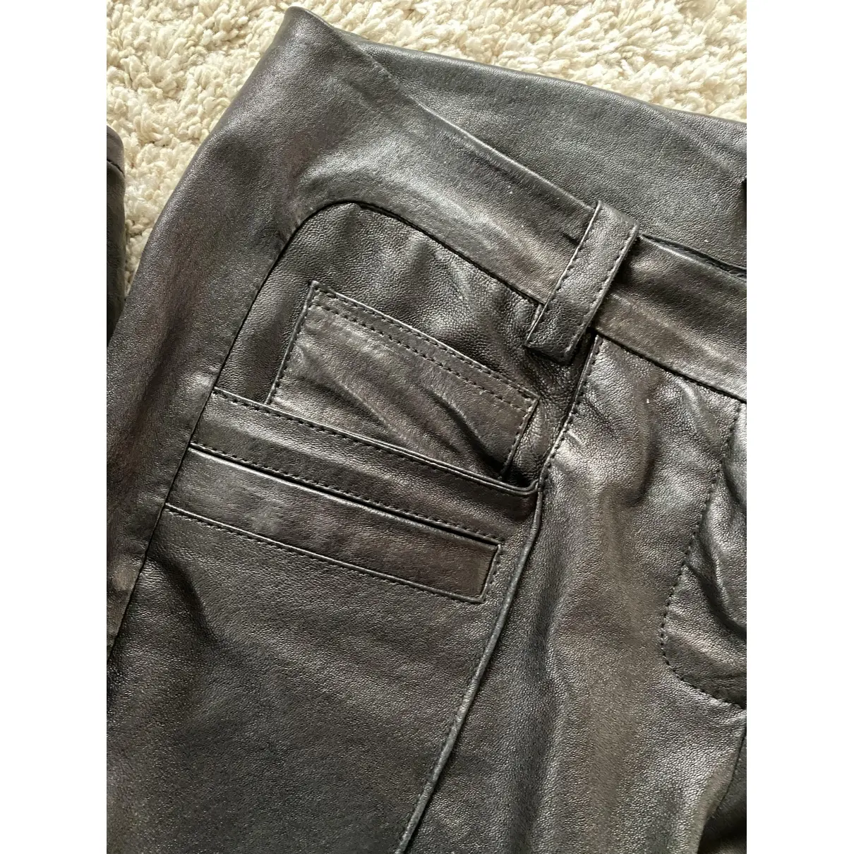 Leather slim pants Balmain
