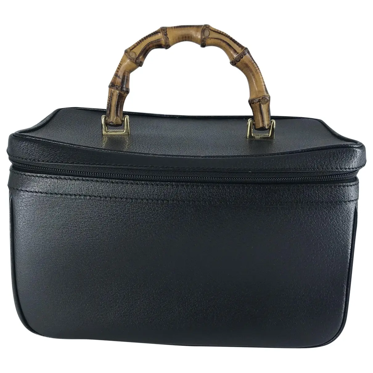 Bamboo leather vanity case Gucci