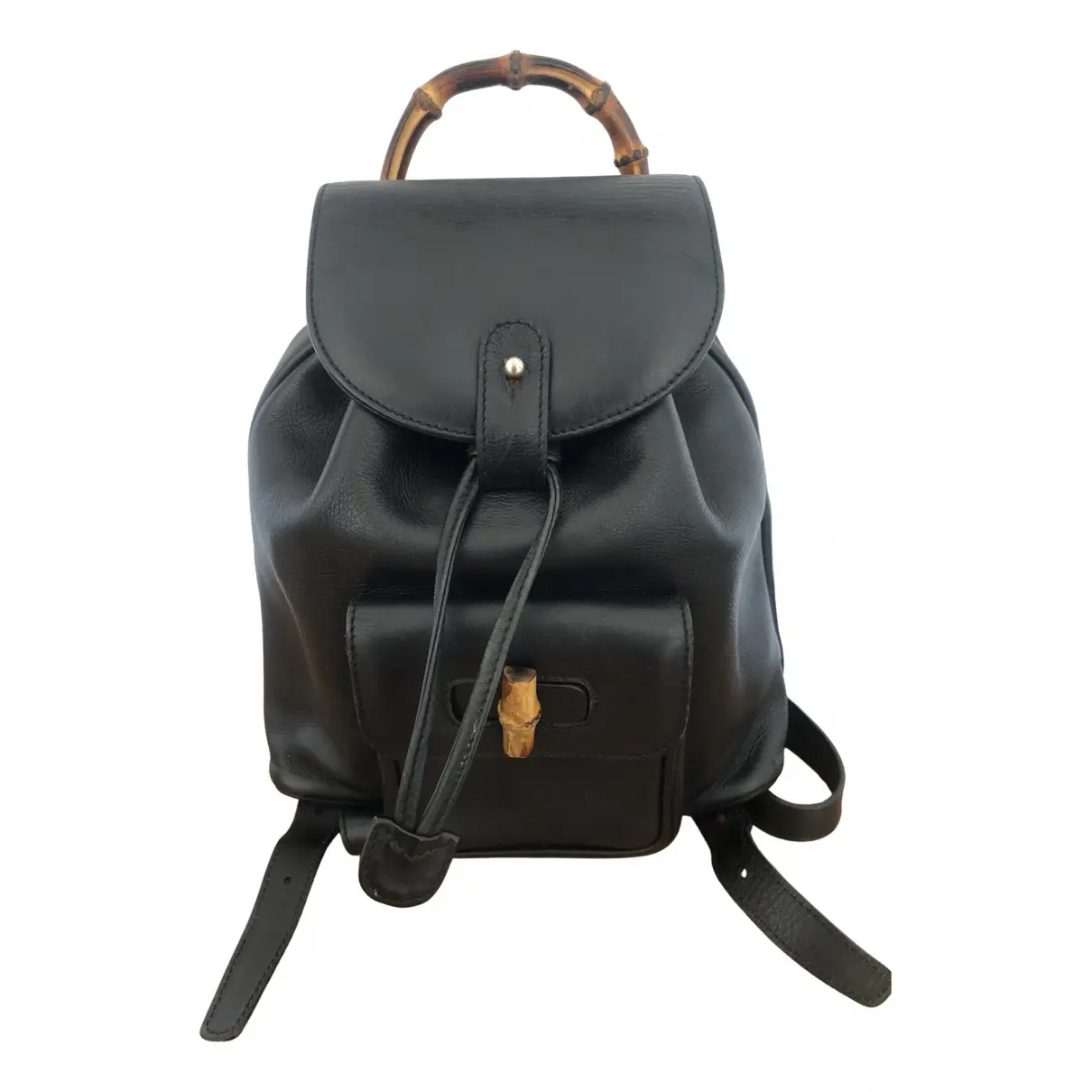 Bamboo Tassel Oval leather backpack Gucci - Vintage