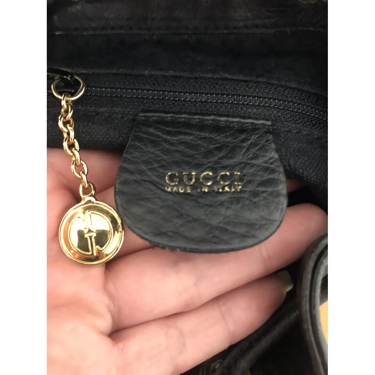 Buy Gucci Bamboo Tassel Oval leather backpack online - Vintage