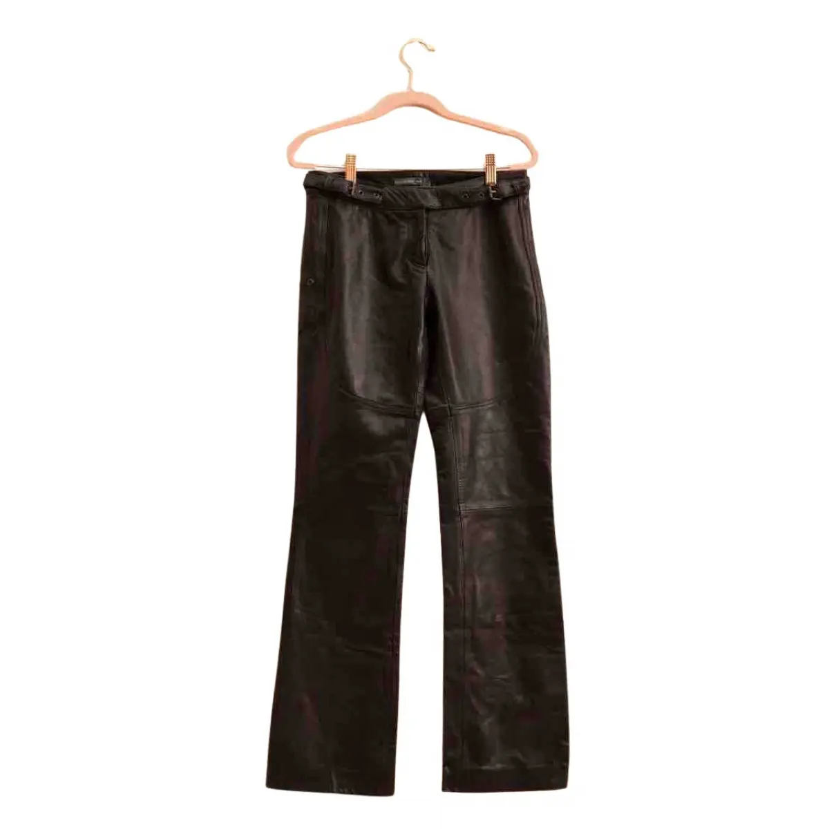 Leather straight pants Barbara Bui