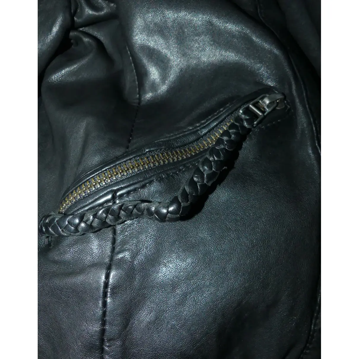 Leather biker jacket Ba&sh