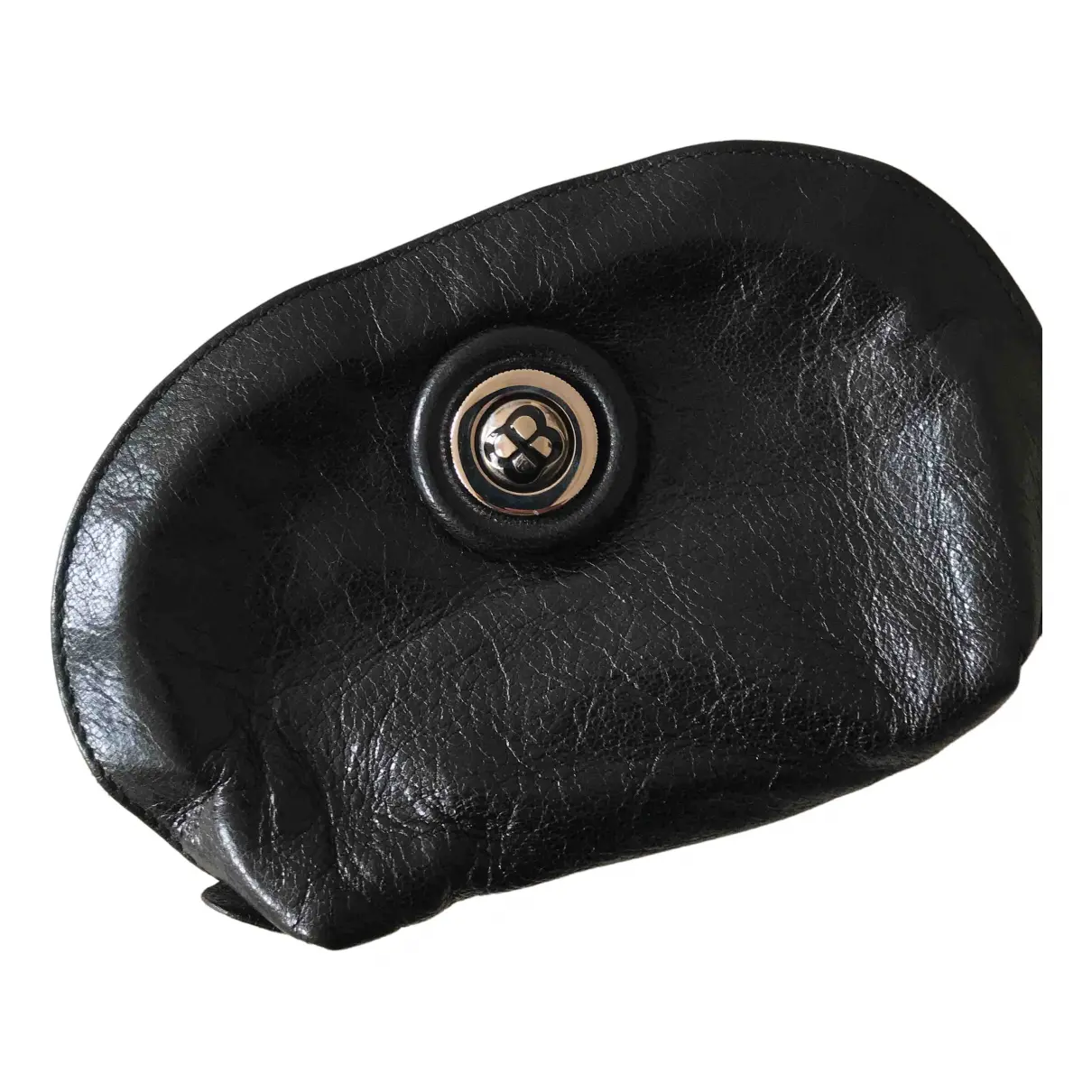 BB chain leather clutch bag