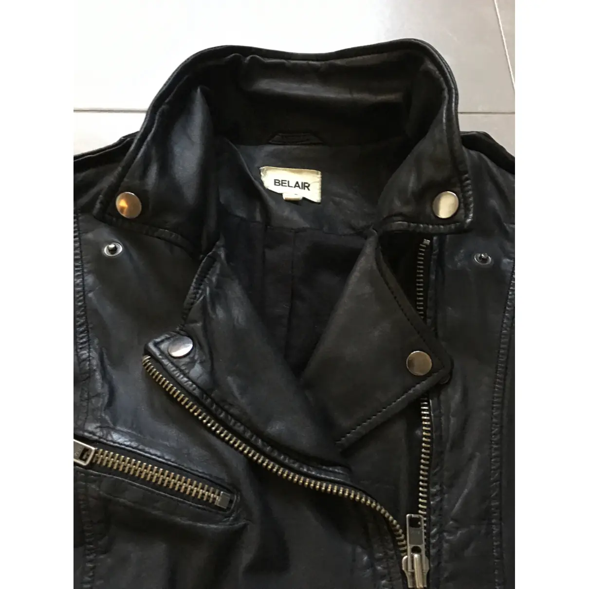 Leather biker jacket Bel Air
