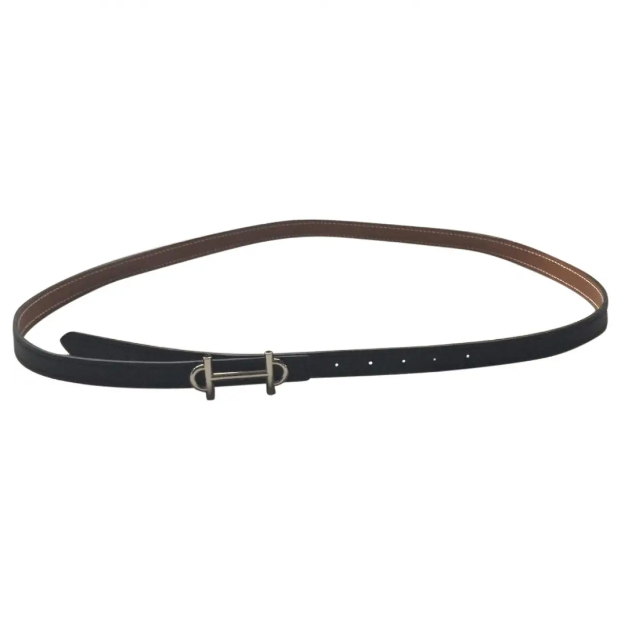 Black Leather Belt Hermès