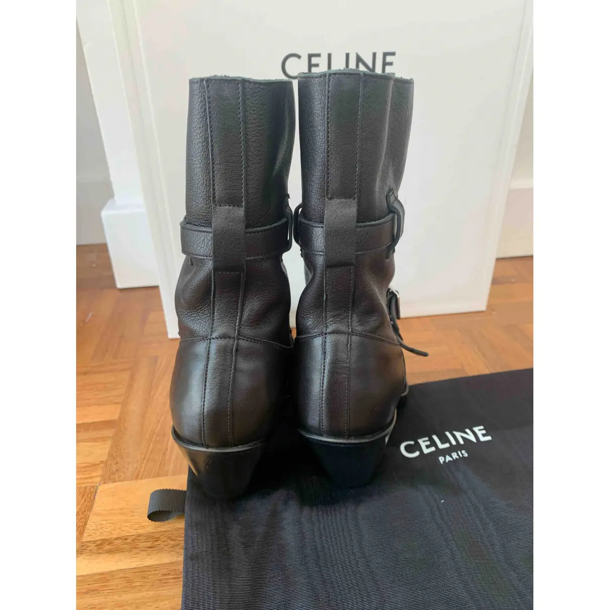 Berlin leather ankle boots Celine