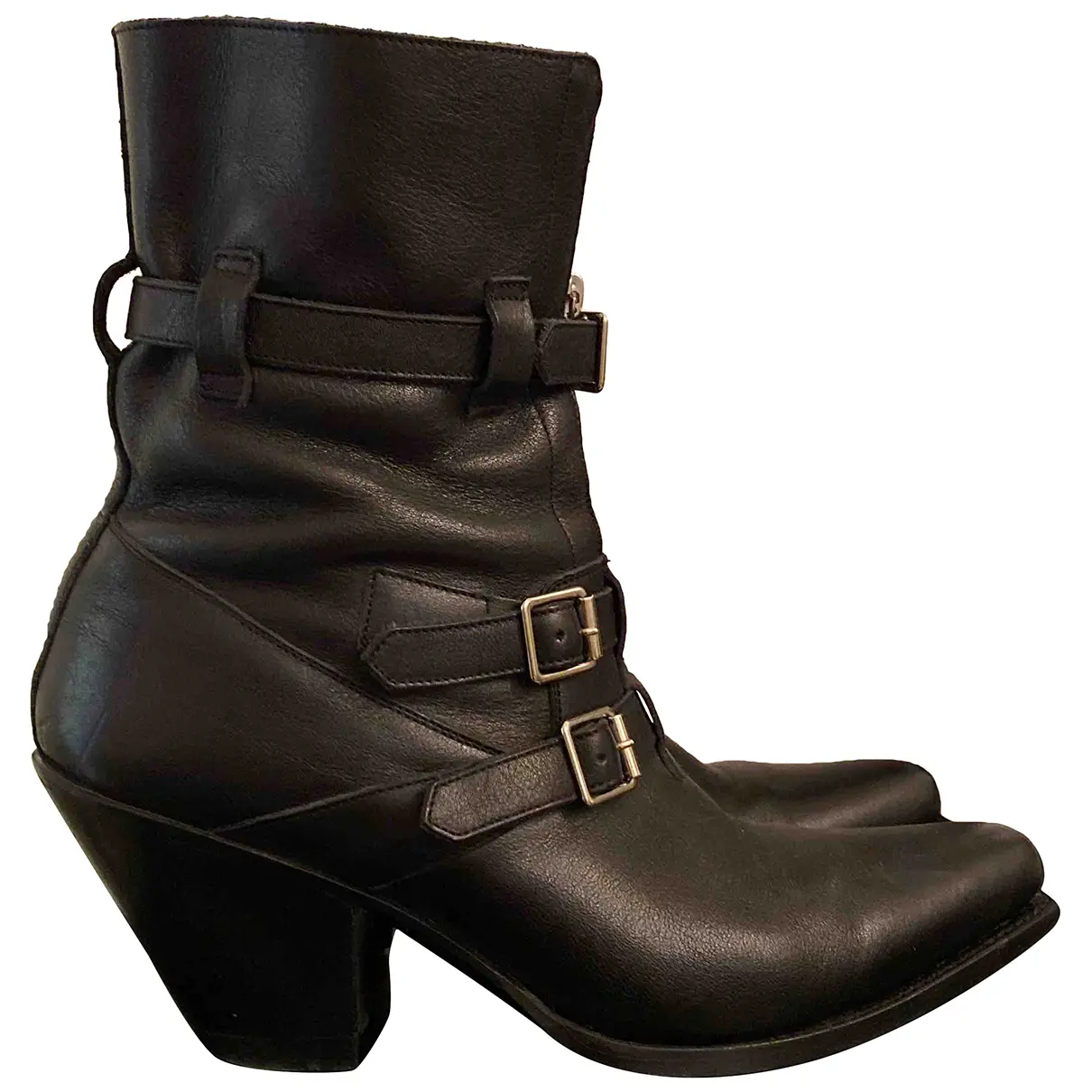 Berlin leather western boots Celine