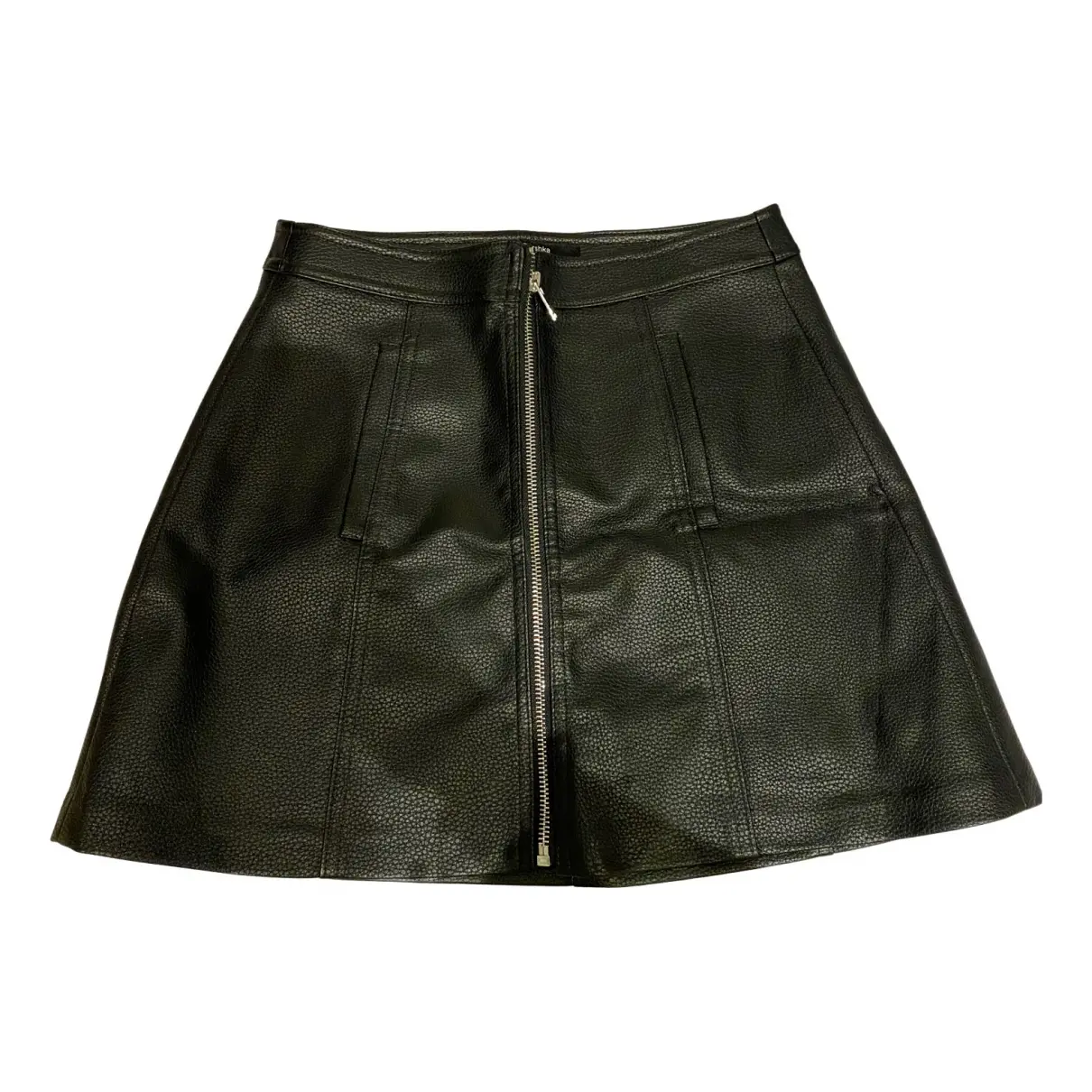Leather mini skirt BERSHKA