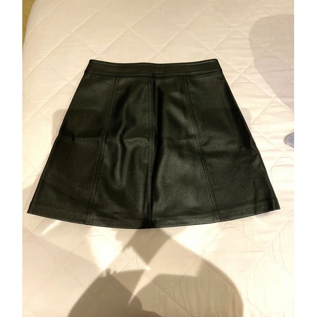 Buy BERSHKA Leather mini skirt online