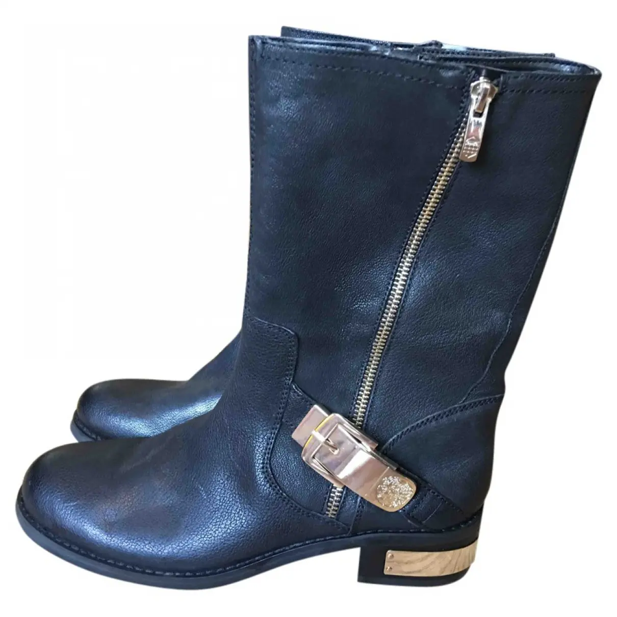 Leather biker boots Vince  Camuto