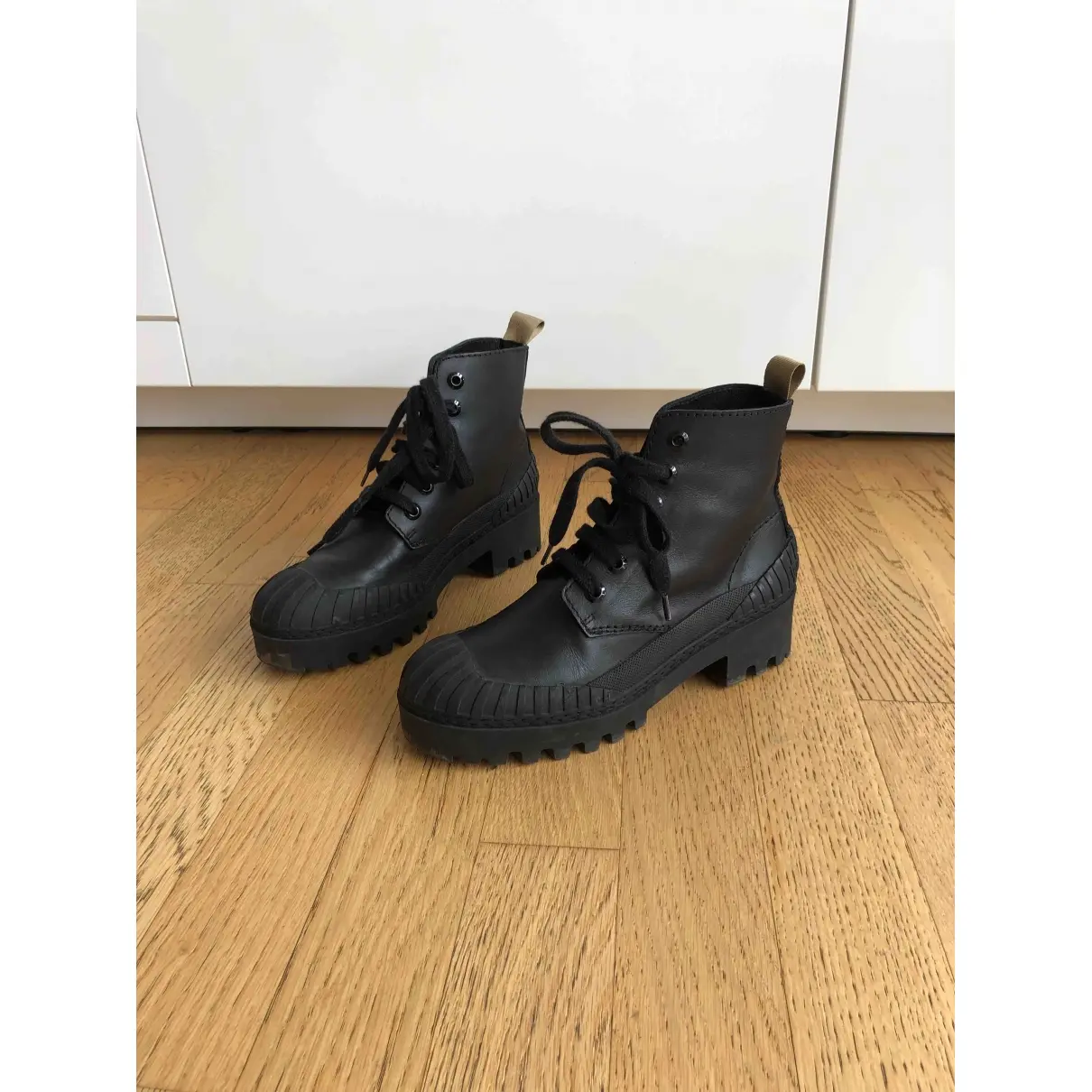 Bimba y Lola Leather lace up boots for sale
