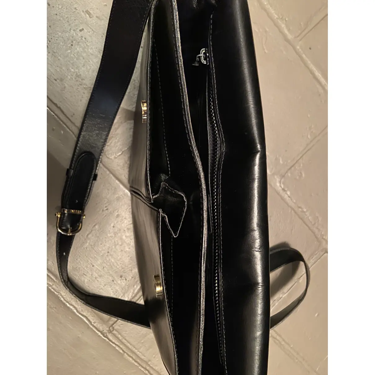 Blade leather handbag Celine - Vintage