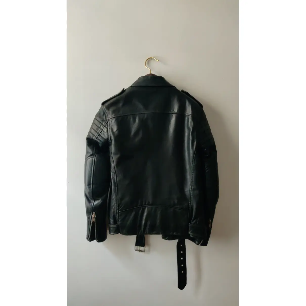 Buy Blk Dnm Leather biker jacket online