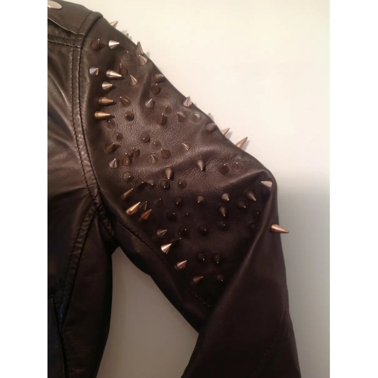Blk Dnm Leather jacket for sale