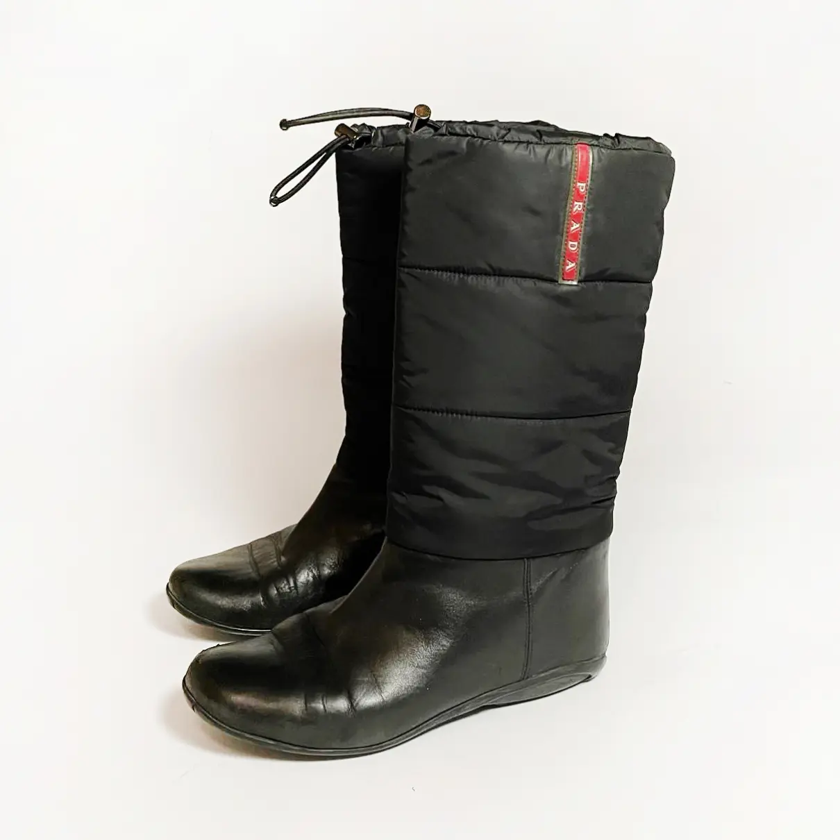 Buy Prada Block Combat leather biker boots online - Vintage