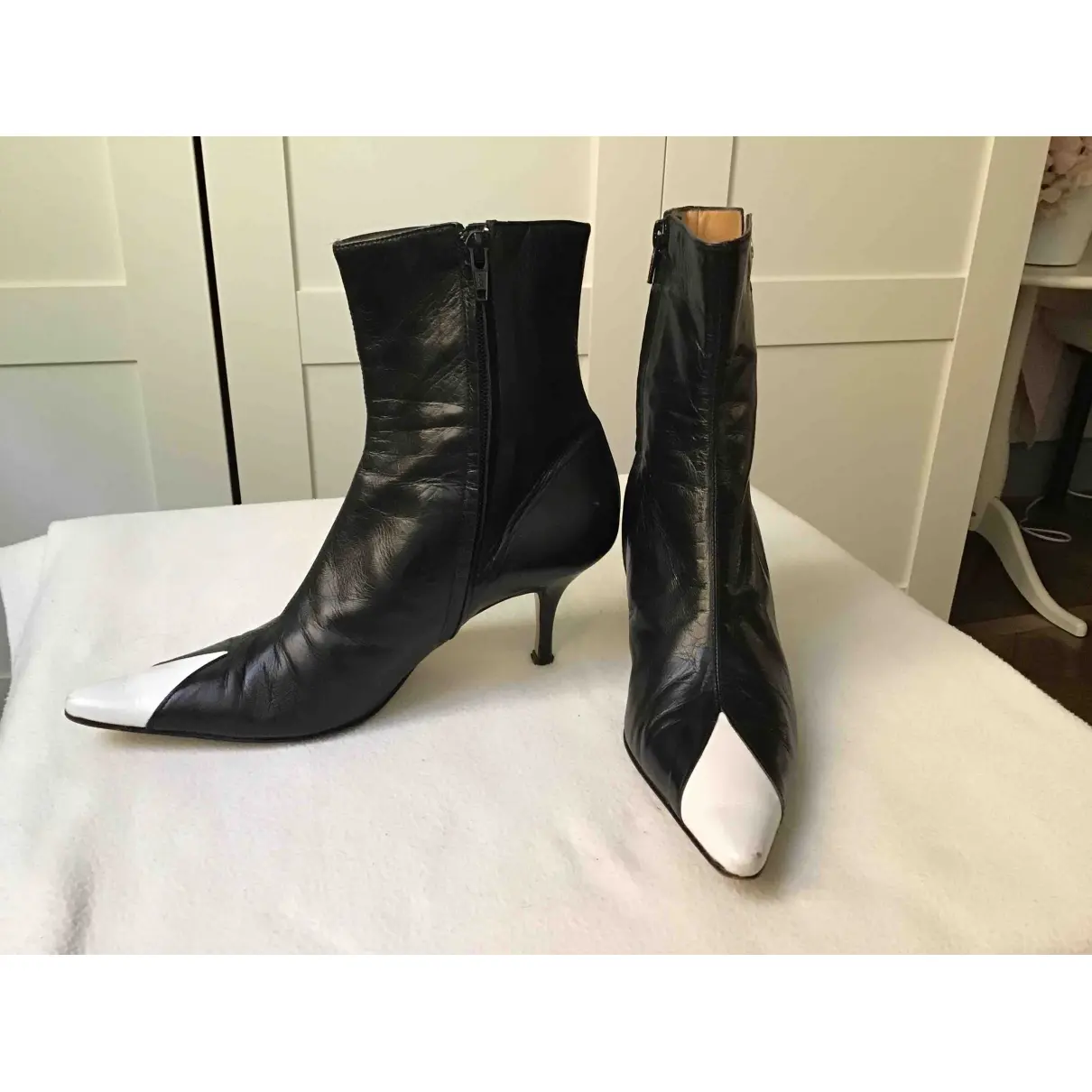 Buy Blumarine Leather ankle boots online
