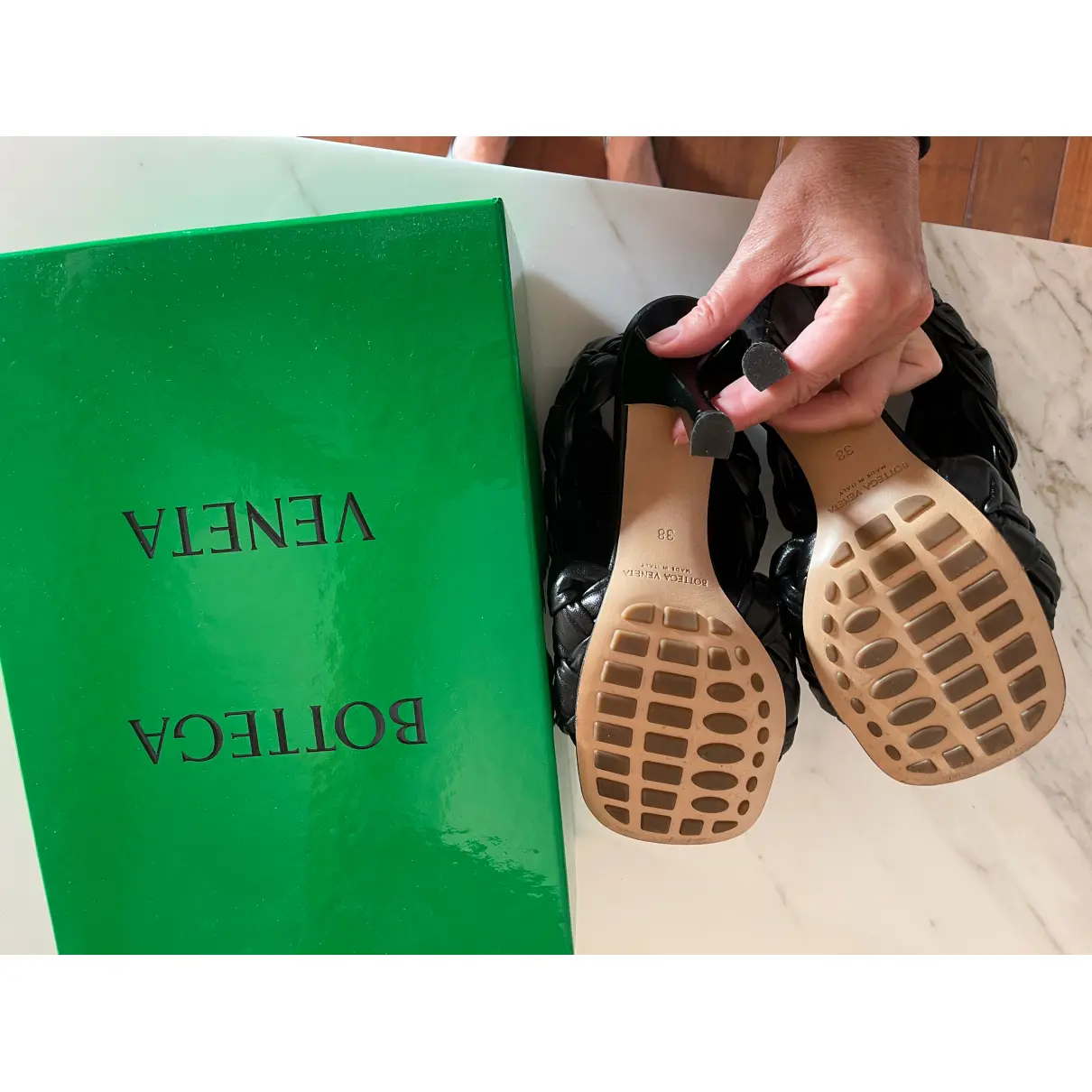 Board leather sandals Bottega Veneta