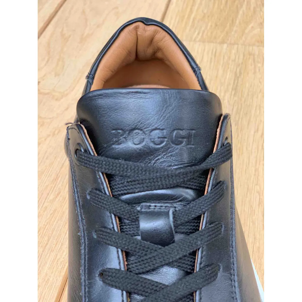 Leather low trainers Boggi