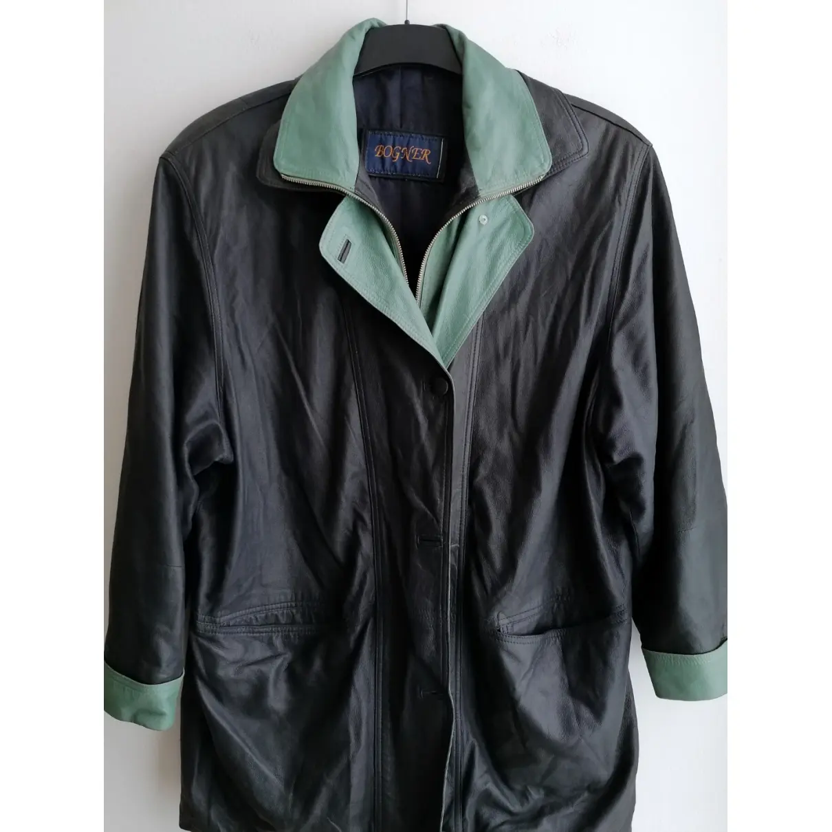 Leather biker jacket Bogner - Vintage