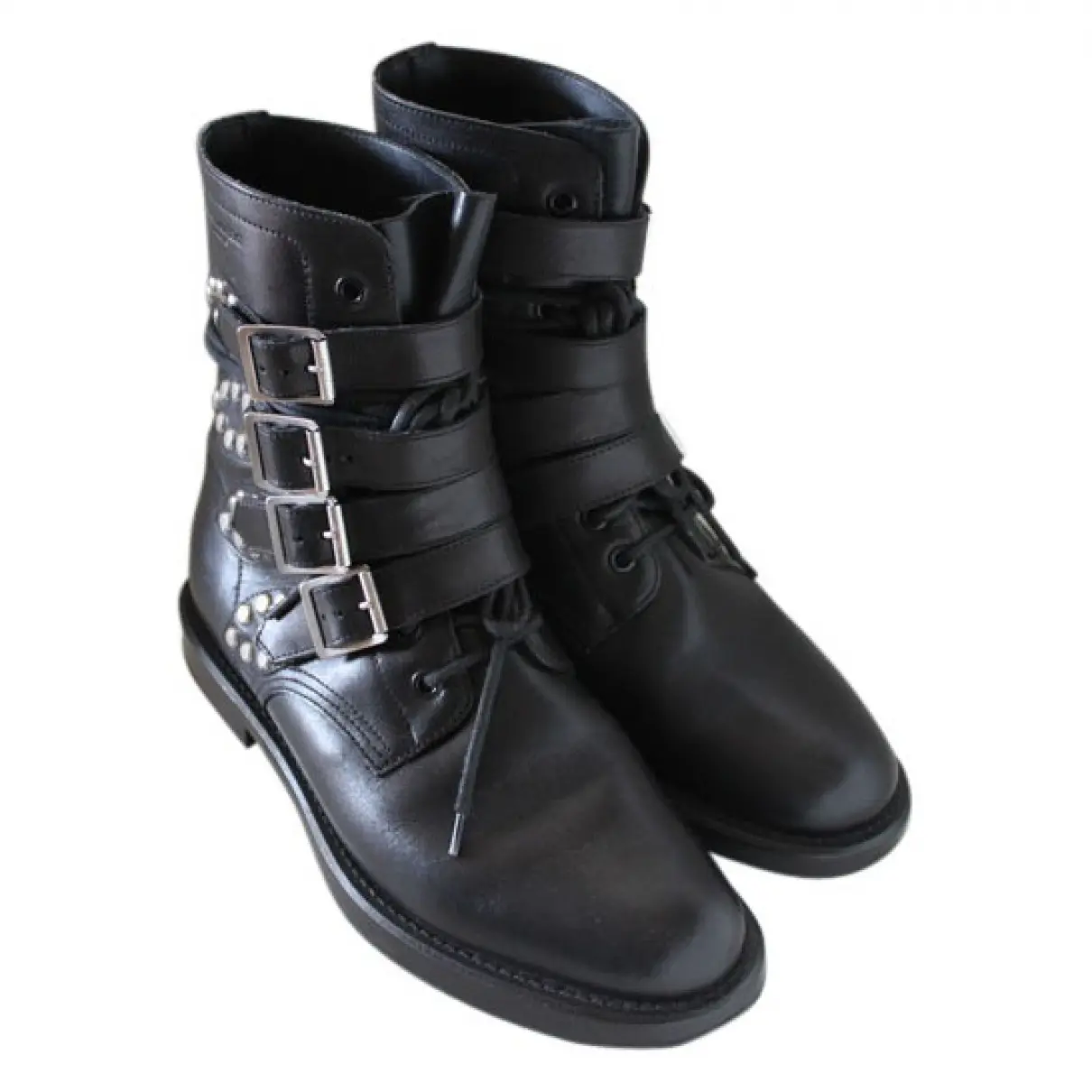 Black Leather Boots Saint Laurent
