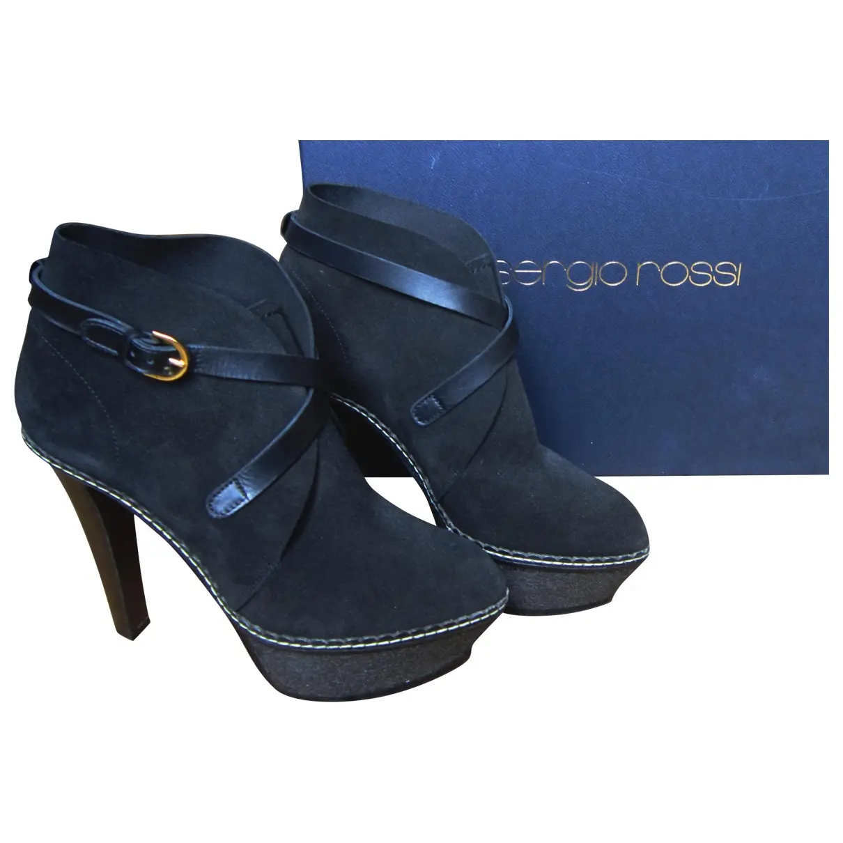 Black Leather Boots Sergio Rossi